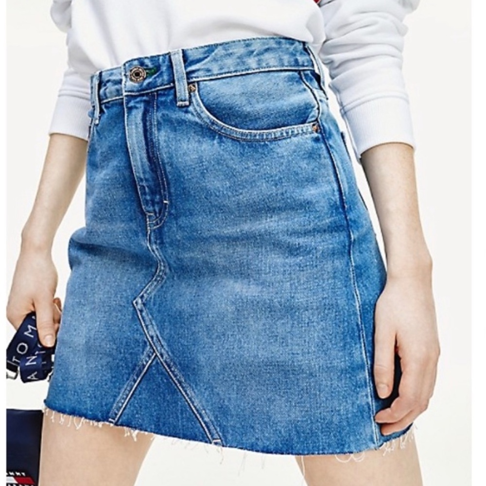 Tommy Hilfiger Blue A-Line Mini Skirt Casual